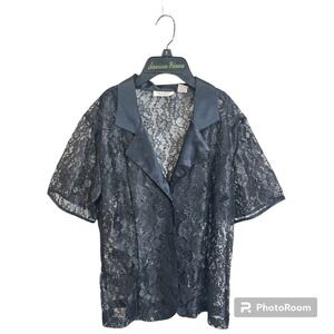 VTG. 90’s Victoria's Secret Gold Label Black Lace Up‎ Women’s S Grunge